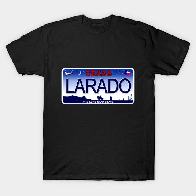 Larado Texas License Plate T-Shirt by Mel's Designs